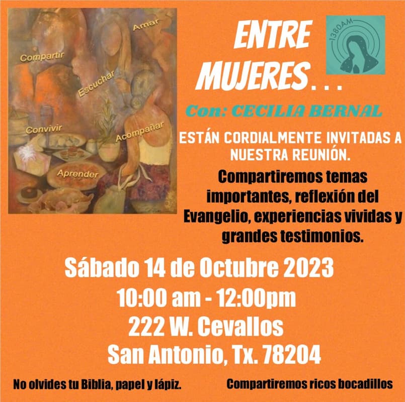 Evento VGM Entre Mujeres Reunion Mensual 14 octubre 2023