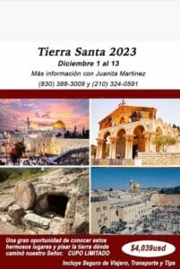Evento VGM Tierra Santa 2023 diciembre 1 al 13
