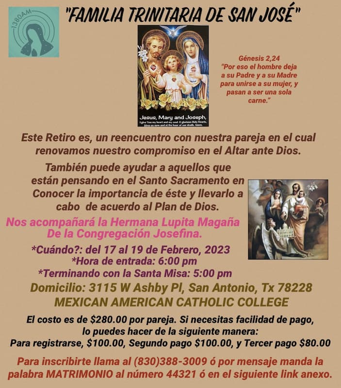 VGM Evento Familia Trinitaria De San Jose 17-19 febrero 2023
