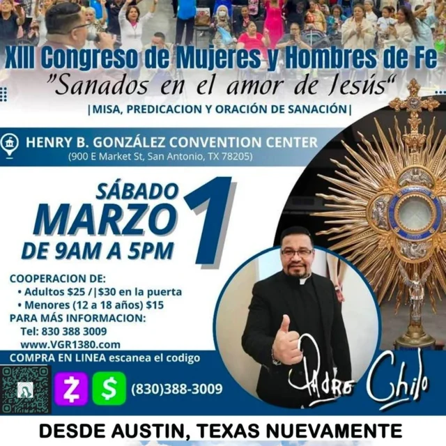 Amigos vivimos momentos donde sólo nuestra fe nos podrá hacer caminar con esperanza y fortaleza. Este es el año Jubilar dedicado precisamente a la esperanza, te invitamos a renovarla, revivirla. Especialmente por tantos hermanos nuestros enfermos y desolados. Recemos por ellos, por nosotros y por nuestro Pueblo.Congreso de Hombres y Mujeres de Fe ........Nuestro invitado especial padre Chilo...predica , canta, su carisma es la oración por los enfermos. Todo un día de oración, adoración y enseñanza.....Que San José, patrono de la Iglesia, custodio de las Familias abra las puertas de nuestro corazón a la gracia de Dios!